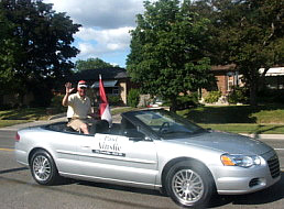 Paul participating in Canada Day 2007 Parade